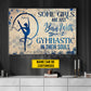 Personalized Gymnastic Woman Canvas Painting, Some Girls Are Just Born With Gymnastic In Their Souls Wall Art Decor, Poster Gift For Gymnastics Lovers