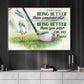 Motivational Golf Canvas Painting, It's Not About Being Better Than Someone Else Sport Wall Art Decor, Poster Gift For Golf Lover