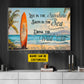 Funny Personalized Surfing Canvas Painting, Live In The Sunshine Wall Art Decor, Poster Gift For Surfing Lovers