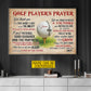 Personalized Golf God Canvas Painting, Golf Player's Prayer Sport Wall Art Decor, Poster Gift For Golf Lover