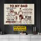 Personalized Volleyball Dad Girl Canvas Painting, To My Dad  I Know It's Not Easy Sport Wall Art Decor, Poster Gift For Volleyball Lovers