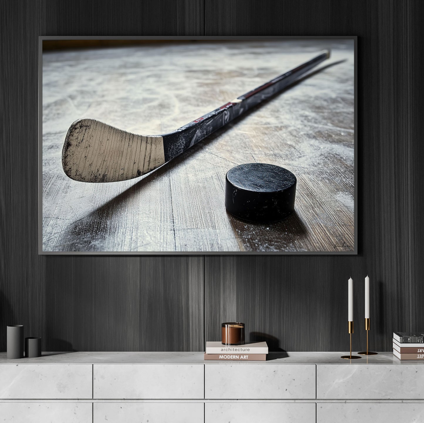 Ice Legacy: The Silent Echoes of Hockey, Hockey Canvas Painting, Sports Wall Art, Poster Gift For Hockey Lover
