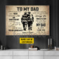 Personalized Firefighter Dad Son Canvas Painting, To My Dad I Know It's Not Easy Wall Art Decor, Poster Father's Day Gift For Fireman, Firefighter Lovers