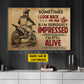 Funny Personalized Dirt Bike Boy Canvas Painting, I'm Still Alive Wall Art Decor, Poster Gift For Motocross Lovers