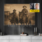 Personalized Cowboy & Dog Canvas Painting, Ride Together Forever Wall Art Decor, Poster Gift For Cowboys, Dog Lover