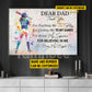 Personalized Motivational Softball Girl Canvas Painting, Thank You For Believing In Me, Sport Wall Art Decor, Poster Gift For Softball Lovers