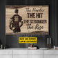 Motivational Personalized Rugby Man Canvas Painting, The Harder The Hit Wall Art Decor, Poster Gift For Rugby Lovers
