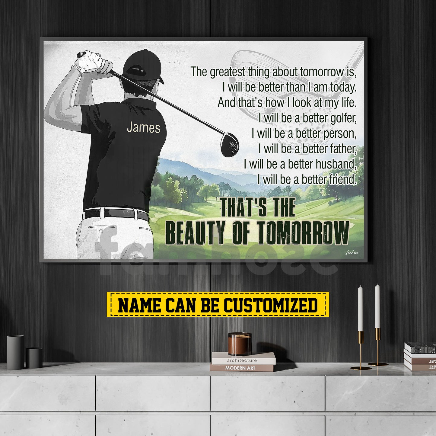 Personalized Golf Man Canvas Painting, That's The Beauty Of Tomorrow Wall Art Decor, Poster Gift For Golf Lovers
