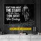 Personalized Cycling Canvas Painting, Don't Think About The Start Of The Race Think About The Ending Sport Wall Art Decor, Poster Gift For Cycling Lovers