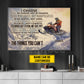 Motivational Personalized Snowmobile Canvas Painting, I Choose The Things You Can't Wall Art Decor, Poster Gift For Snowmobiling Lovers