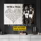 Romantic Personalized Soccer Couple Canvas Painting, We're A Team Sports Quotes Wall Art Decor, Poster Valentine's Day Gift For Soccer-Loving Couple