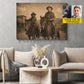 Personalized Cowboy & Dog Canvas Painting, Ride Together Forever Wall Art Decor, Poster Gift For Cowboys, Dog Lover