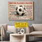 Personalized Soccer God Canvas Painting, Soccer Player's Prayer Sport Wall Art Decor, Poster Gift For Soccer Lover