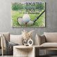 Motivational Golf Canvas Painting, It's Not About Being Better Than Someone Else Sport Wall Art Decor, Poster Gift For Golf Lover