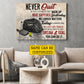 Motivational Personalized Pickleball Canvas Painting, Never Quit You Can Do It Sport Wall Art Decor, Poster Gift For Pickleball Lovers