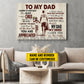 Personalized Volleyball Dad Girl Canvas Painting, To My Dad  I Know It's Not Easy Sport Wall Art Decor, Poster Gift For Volleyball Lovers