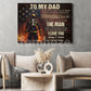Motivational Firefighter Dad Son Canvas Painting, To My Dad I Love You Wall Art Decor, Poster Father's Day Gift For Fireman, Firefighter Lovers