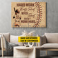 Motivational Personalized Softball Woman Canvas Painting, Hard Work Beats Talent Wall Art Decor, Poster Gift For Softball Lovers