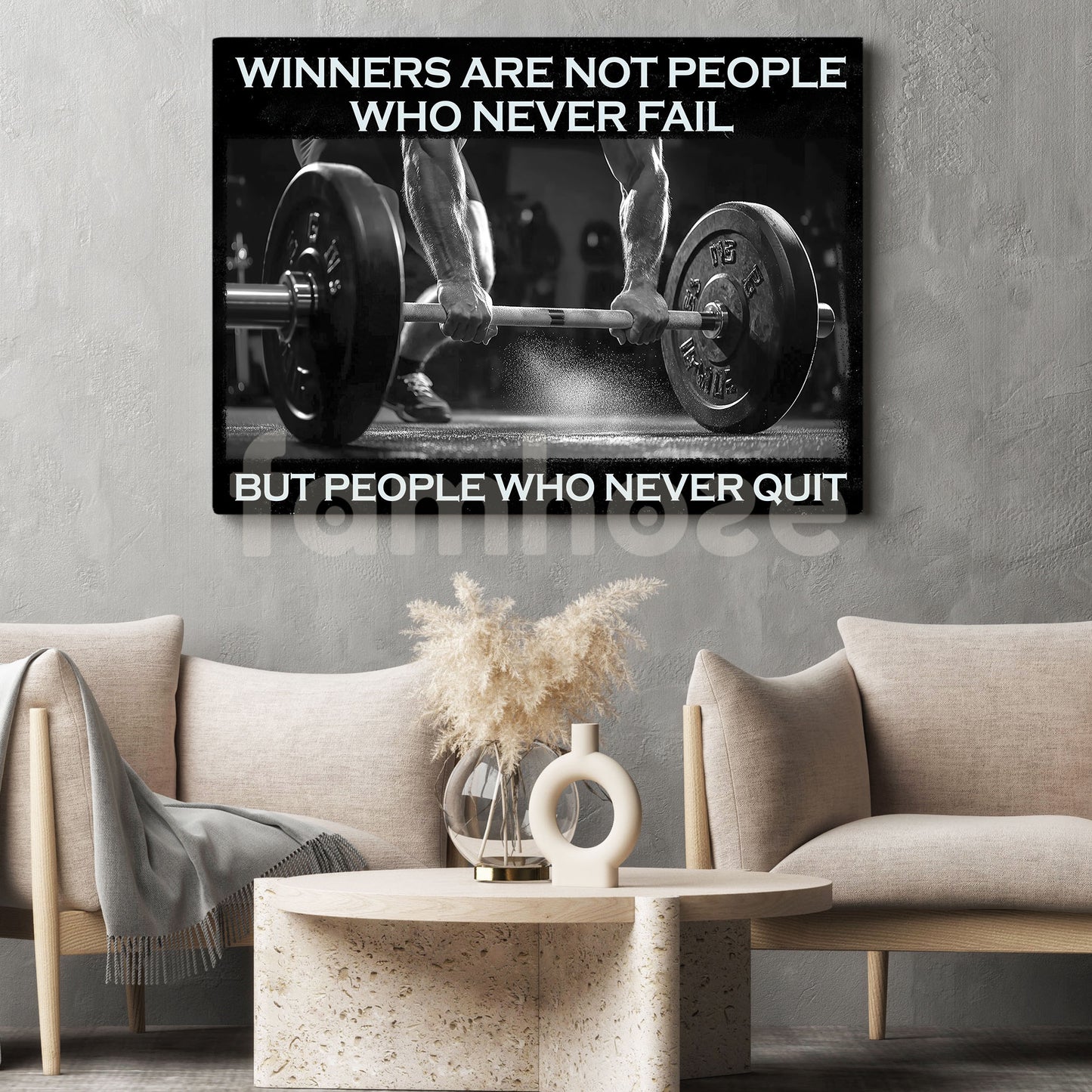 Winners Are Not People Who Never Fail Who Never Quit, Motivational Wall Art Decor, Inspirational Sports Canvas Painting, Poster Gift For Gym Lovers