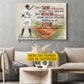 Motivational Personalized Softball Girl Canvas Painting, Your Talent Determines What You Can Do Sport Wall Art Decor, Poster Gift For Softball Lover