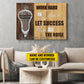 Personalized Lacrosse Canvas Painting, Work Hard In Silence Sport Wall Art Decor, Poster Gift For Lacrosse Lovers