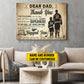 Personalized Hockey Dad Son Canvas Painting, Dear Dad Thank You Sport Wall Art Decor, Poster Father's Day Gift For Hockey Lovers