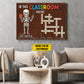 Personalized Skeleton Teacher Canvas Painting, In This Classroom Wall Art Decor, Poster Gift For Teacher Lovers