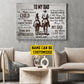 Personalized Horse Riding Dad Daughter Canvas Painting, To My Dad I Know It's Not Easy To Raise A Child Wall Art Decor, Poster Father's Day Gift For Cowgirl & Cowboy Lovers