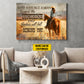 Motivational Personalized Cowgirl Canvas Painting, Keep Your Face Always Toward The Sunshine Wall Art Decor, Poster Gift For Cowgirl