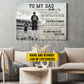 Personalized Soccer Dad Daughter Canvas Painting, To My Dad I Will Always Be Your Little Girl Sport Wall Art Decor, Poster Father's Day Gift For Soccer Lover