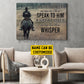 Personalized Cowboy Riding Horse Canvas Painting, A Great Rider Can Hear His Horse Whisper Wall Art Decor, Poster Gift For Cowboy Lovers
