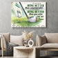 Motivational Golf Canvas Painting, It's Not About Being Better Than Someone Else Sport Wall Art Decor, Poster Gift For Golf Lover