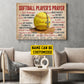 Personalized Softball God Canvas Painting, Softball Player's Prayer Sport Wall Art Decor, Poster Gift For Softball Lovers, God Lovers