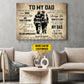 Personalized Firefighter Dad Son Canvas Painting, To My Dad I Know It's Not Easy Wall Art Decor, Poster Father's Day Gift For Fireman, Firefighter Lovers
