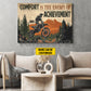 Motivational Personalized Motocross Canvas Painting, Comfort Is The Enemy Of Achievement Sport Wall Art Decor, Poster Gift For Motocross Lovers