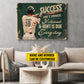 Personalized Baseball Man Canvas Painting, Success Isn't Owned It's Leased Sport Wall Art Decor, Poster Gift For Baseball Lovers