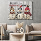 Funny Christmas Canvas Painting, There's Snowplace Like Home Wall Art Decor, Xmas Poster Gift For Snowman Lovers