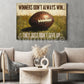 Motivational Football Canvas Painting, Winners Don't Always Win Sport Wall Art Decor, Poster Gift For Football Lovers
