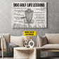Motivational Personalized Disc Golf Canvas Painting, Disc Golf Life Lessons Sport Wall Art Decor, Poster Gift For Disc Golf Lovers