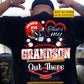 Personalized Baseball Backside T-shirt, That's My Grandson Out There Tees Gift For Baseball Lover