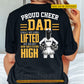 Cheerleading Dad Backside T-shirt, Proud Cheer Dad Sport Tees Father's Day Gift For Cheerleading Lovers