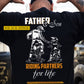 Personalized Dirt Bike Dad Son Backside T-shirt, Father & Son Riding Partners For Life Tees Father's Day Gift For Motocross Lovers