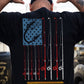 July 4th Fishing USA Flag Backside T-shirt, Stars Stripes And Tight Lines Tees Independence Day Gift For Fishing Lover