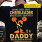 Cheerleading Dad Daughter Backside T-shirt, Behind Every Great Cheerleader Tees Father's Day Gift For Cheerleading Lovers