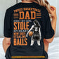 Personalized Basketball Dad Backside T-shirt, Proud Basketball Dad Sport Tees Father's Day Gift For Basketball Lovers