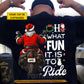 Funny Personalized Christmas Biker Backside T-shirt, Oh What Fun Sports Tee Xmas Gift For Motorcycle Lovers