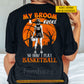Funny Personalized Halloween Basketball Backside T-shirt, My Broom Broke Tees Spooky Season Gift For Basketball Lovers