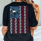 July 4th Horse Backside T-shirt, Freedom Runs Wild Horse American Flag Tees Independence Day Gift For Horse Lover