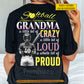 Personalized Softball Grandma Backside T-shirt, Softball Grandma A Little Bit Crazy Tees Mother's Day Gift For Softball Lover