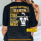 Personalized Softball Grandpa Backside T-shirt, Proud Softball Grandpa Sport Tees Father's Day Gift For Softball Lovers